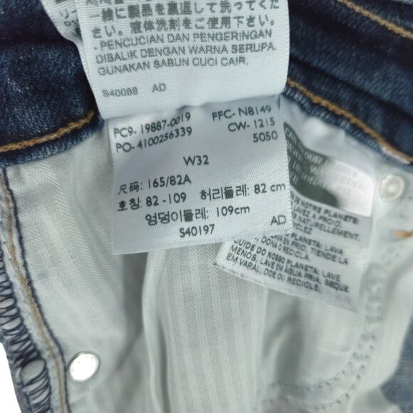 Levi Boyfriend Mid Rise Jeans Dark Blue Wash Classic 32 - Picture 14 of 16